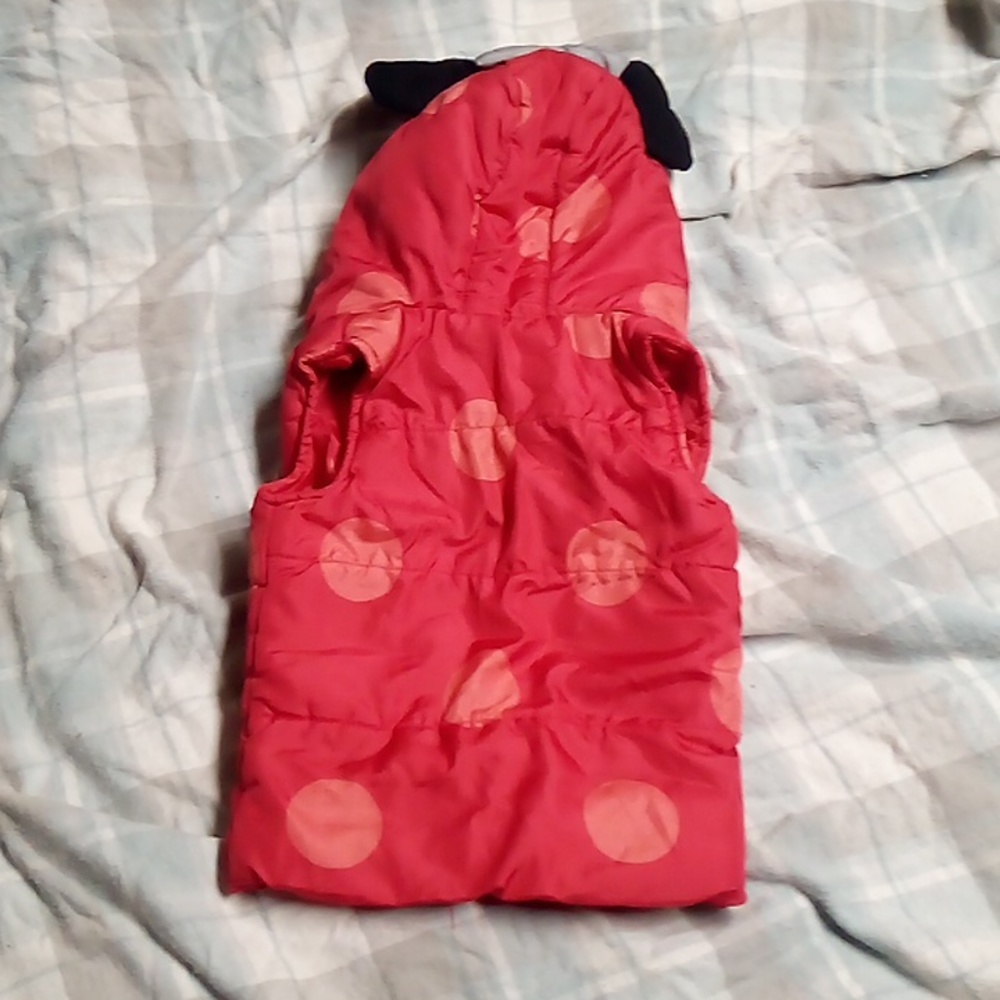 Disney junior mini mouse vest with hood that has ears and a bow size 12 months - Picture 3 of 3
